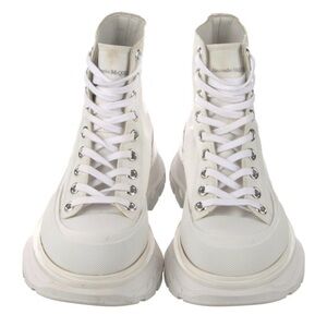 Alexander McQueen White Lace-Up High-Tops
